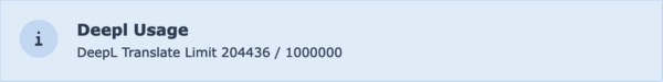 DeepL Translate Status Nachrichten