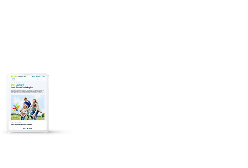 Stadtwerke Düren Tablet Mockup