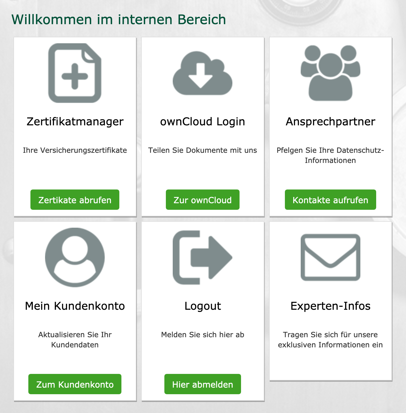 Breffka & Hehnke - Dashboard customer area