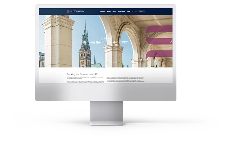 Sutor Bank iMac Mockup