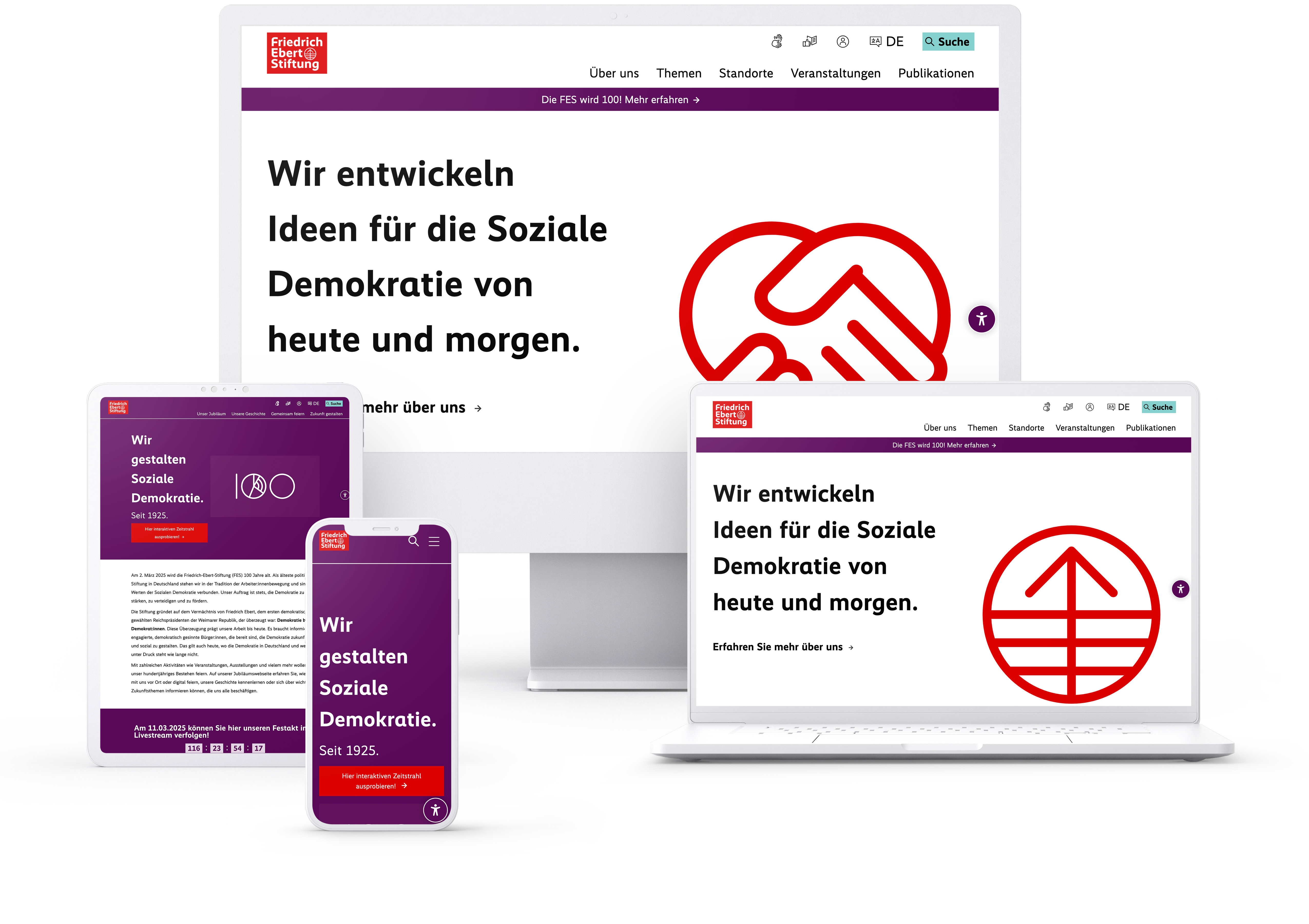 Friedrich Ebert Stiftung Website mit TYPO3