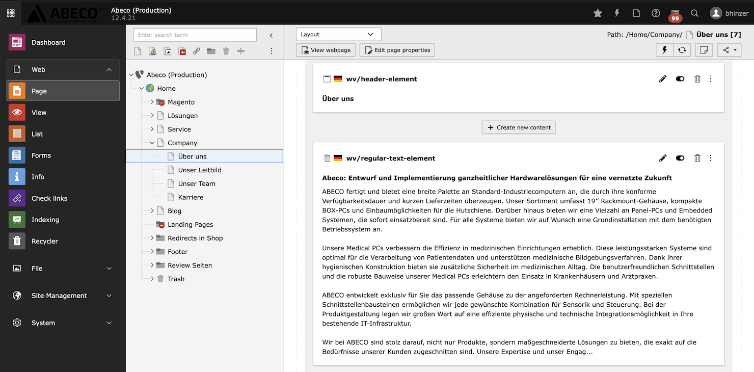 ABECO - TYPO3 und Magento Integration 