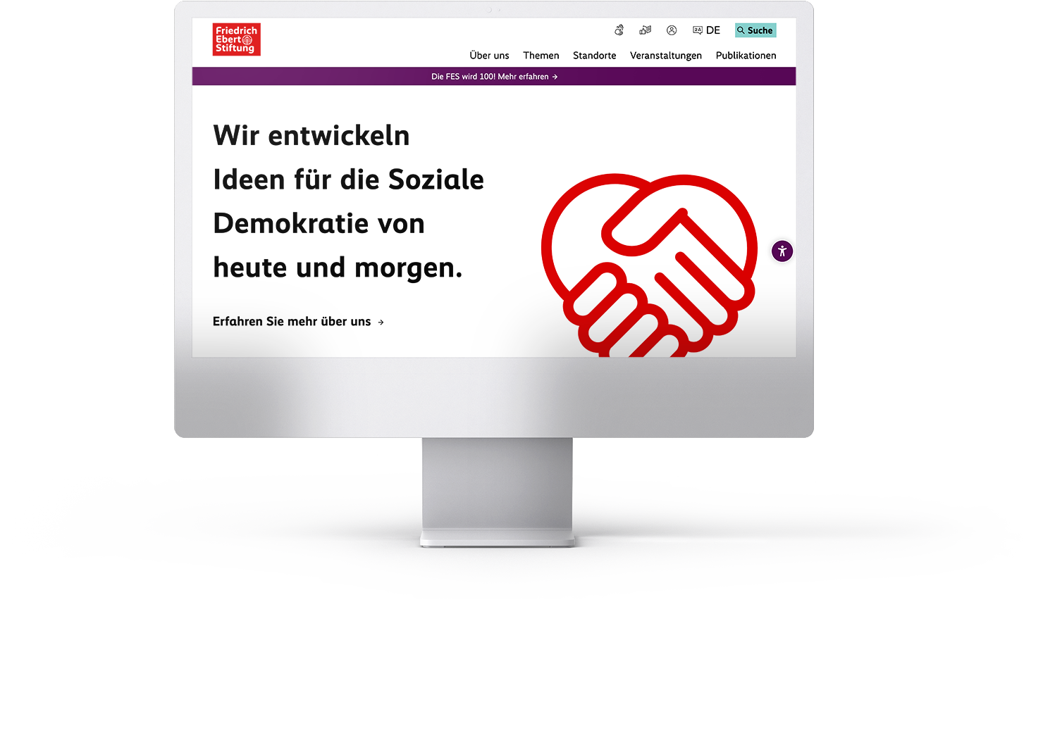 TYPO3 Website Friedrich-Ebert-Stiftung FES.de - iMac